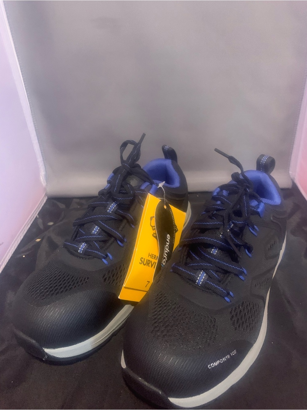 Men's Black & Blue Herman Survivors Work Shoe With Composite Toes